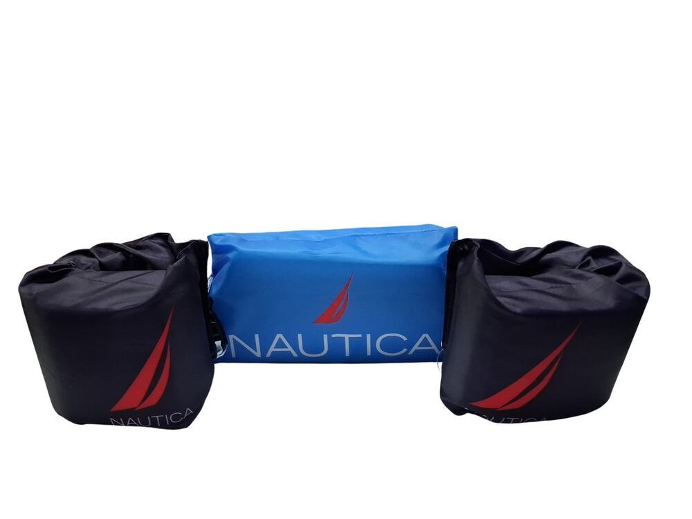 Kids Nautica Swim Float 3 Piece Arm Bands 33-55 Lbs Blue Adjustable New